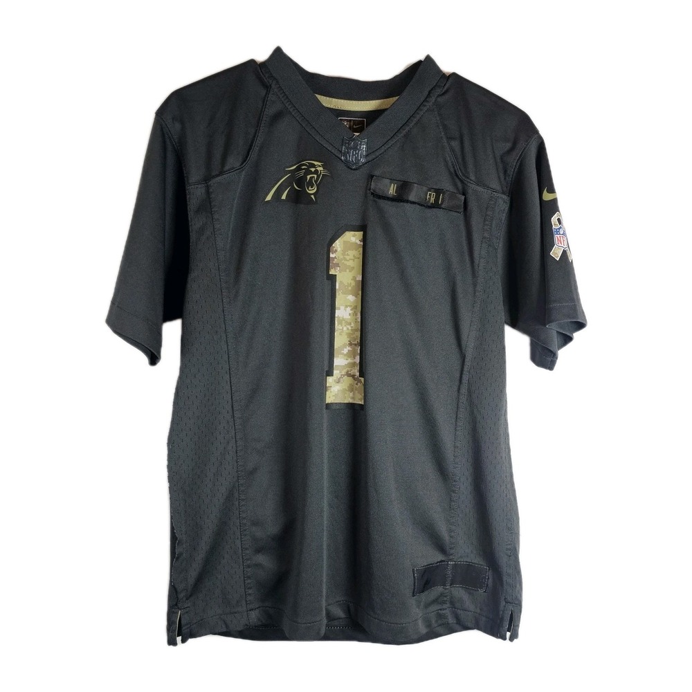 Nike Jersey Cam Newton #1 Carolina Panthers Salute to Service Youth L 14/16